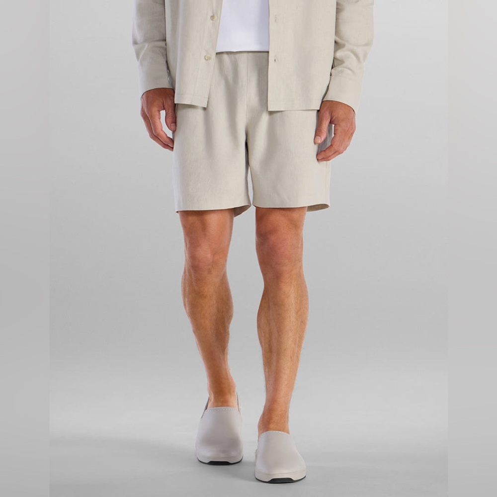 NWT BYLT Back To Basics Linen Short in Dove